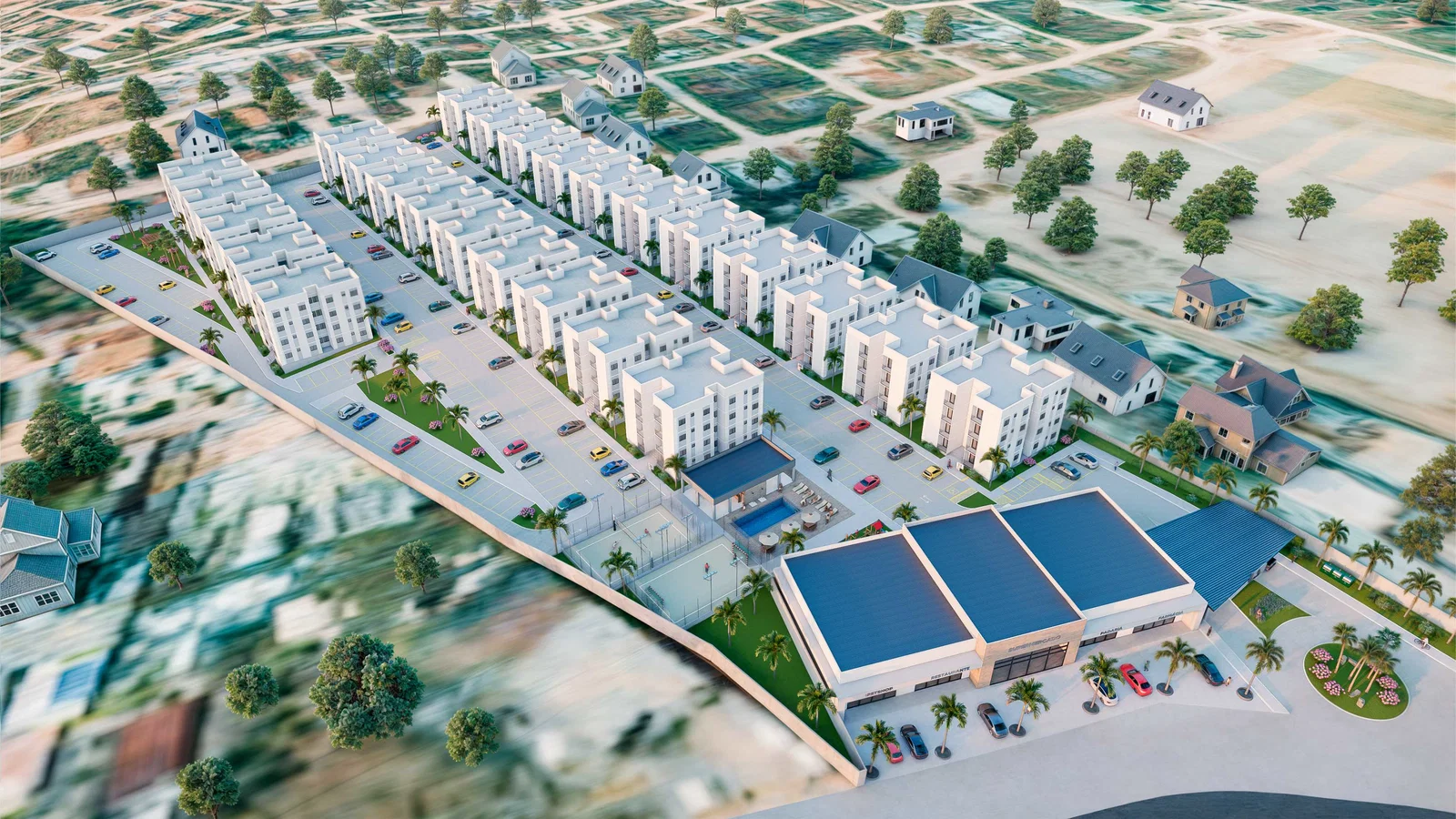 Vista aérea do Residencial Maria de Fátima